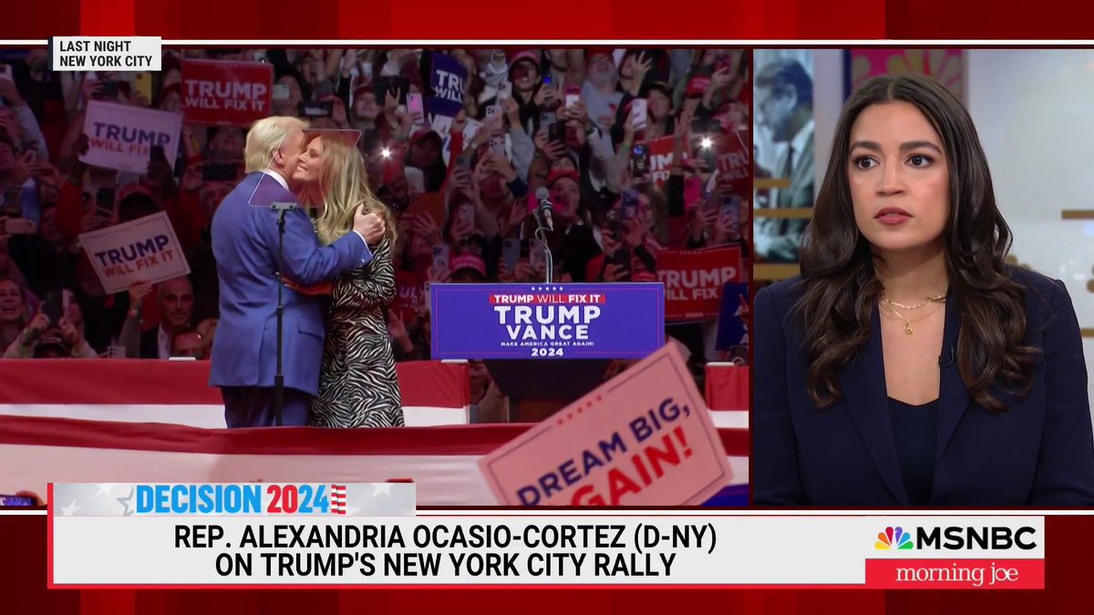 "This was a hate rally. This was not just a presidential rally, this was not just a campaign rally. I think it's important for people to understand these are mini January 6 rallies, these are mini Stop the Steal rallies." -@aoc @repaoc on Trump's New York City rally