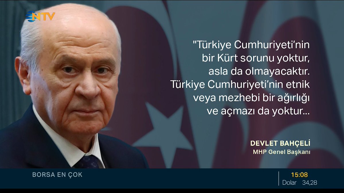 Türkiye Cumhuriyeti’nin bir Kürt sorunu yoktur, asla da olmayacaktır.