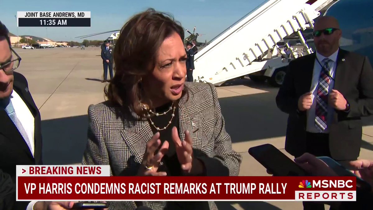 MOMENTS AGO: VP Harris talks about her plan for Puerto Rico and support from JLo, Bad Bunny and others.