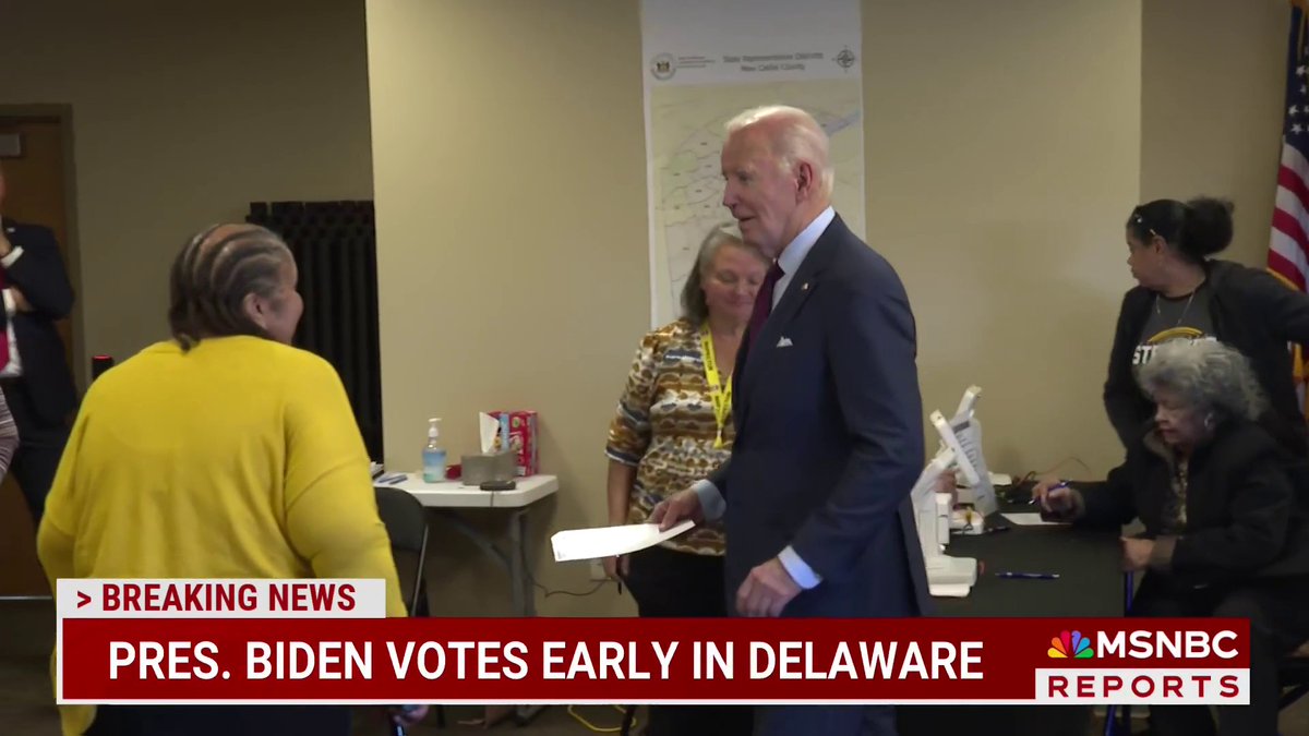 MOMENTS AGO: President Biden votes early in Delaware
