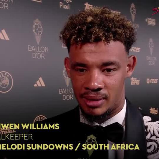 South Africa's first nominee for the Lev Yashin trophy is on the red carpet 🤩 Listen to what Ronwen Williams had to say 👇 📺 Stream #BallonDOr on DStv: