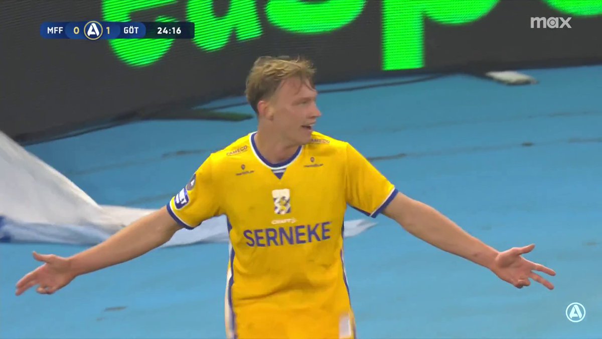 1-0 IFK Göteborg! Laurs Skjellerup prickar in ledningsmålet mot MFF 🎯 📲 Se matchen på Max