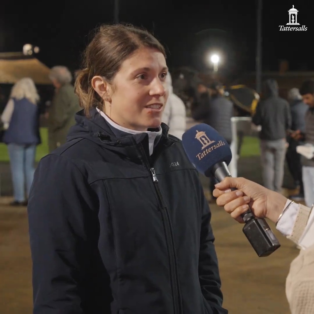 🗣️"We were stunned with the price." A fantastic few minutes for Natalia Lupini at the #TattsAutumn HIT Sale as two horses that she trains, Rebel Diamond and Thebelmontgangster, sold for 300,000gns and 200,000gns respectively.