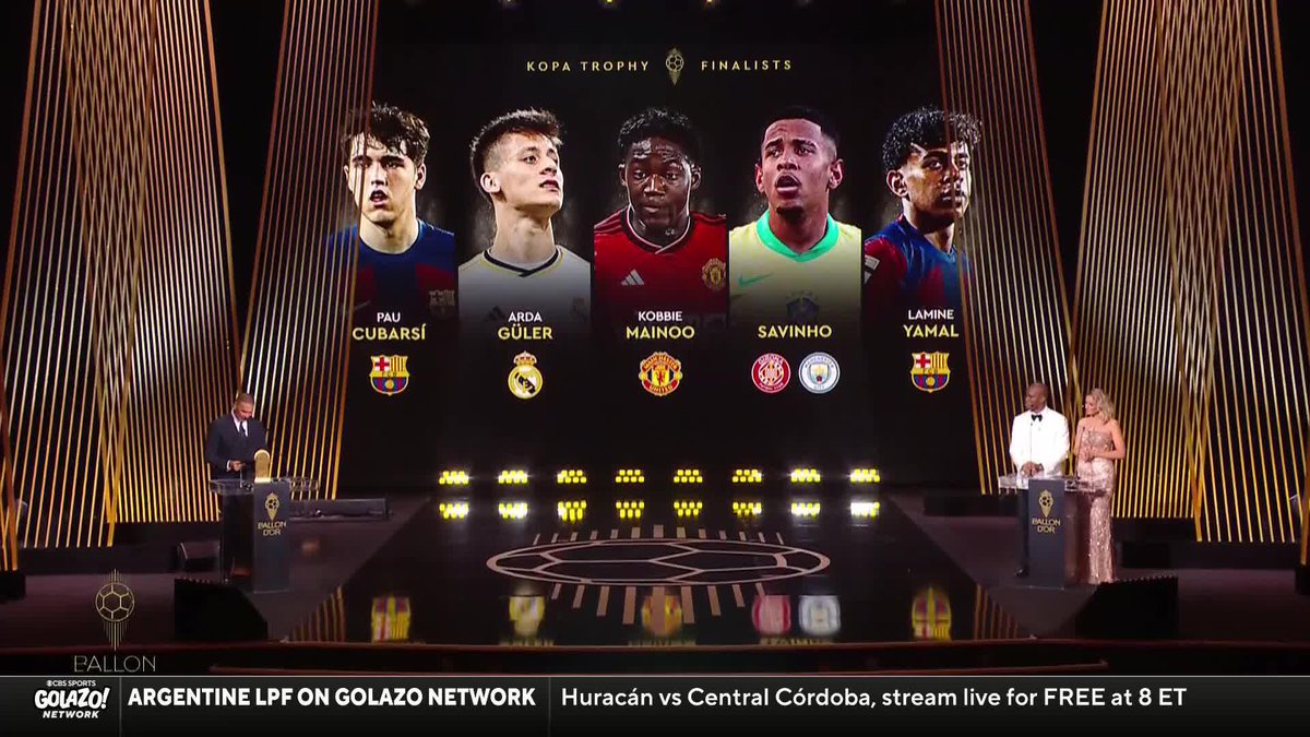Lamine Yamal becomes the youngest player to accept the Kopa Trophy 🤩