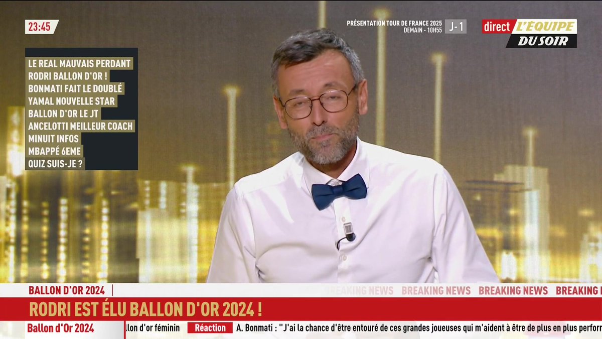 Toutes les réactions du #ballondor 2024, suivez L'Équipe du soir en direct :