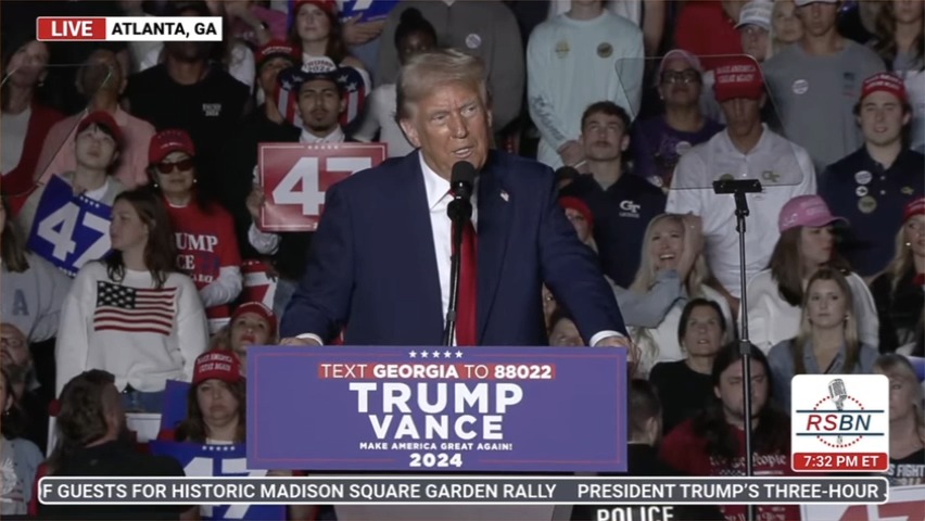Trump: We don't want hydrogen because they're extremely dangerous. You're not recognizable if something goes wrong. If something goes wrong and Marjorie Taylor Greene with that beautiful blonde hair is driving down the highway in a hydrogen car and the problem with the hydrogen car, if something goes wrong, it's like the atom bomb went off, you're not recognizable. But they say we think we have it under control. That's not good enough. They'll say we thought it was Marjorie Taylor Greene riding down the middle of the turnpike, but she's no longer recognizable. We found some of her. I won't say. We love her