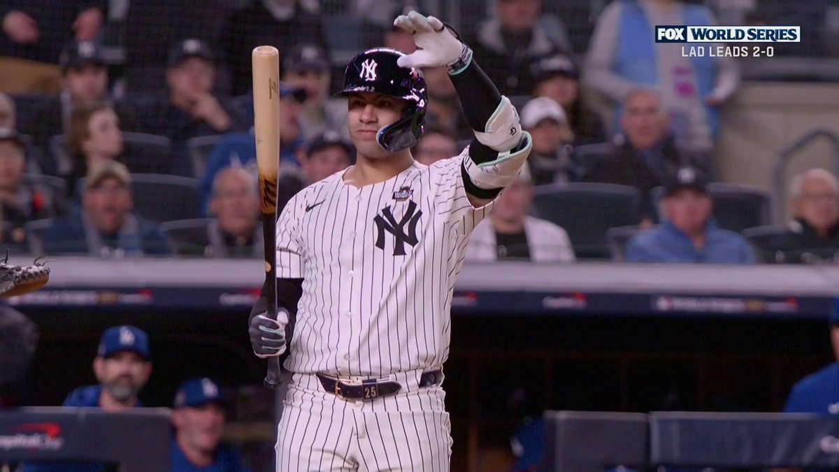 Here's how the Yankees reacted to the called strike 3 on Torres that appeared to be high.