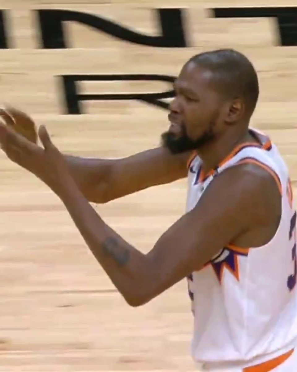 "He tipped the ball! I'm not airballin' like that!" This reaction from KD 😂😂