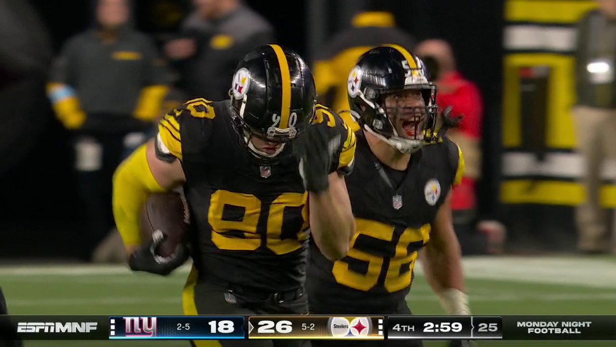 Most Sacks Since 2019 1. T.J. Watt - 83 2. Myles Garrett - 72 Most Forced Fumbles Since 2019 1. T.J. Watt - 24 2. Khalil Mack - 16 Most QB Hits Since 2019 1. T.J. Watt - 178 2. Nick Bosa - 155 In a league of his own.