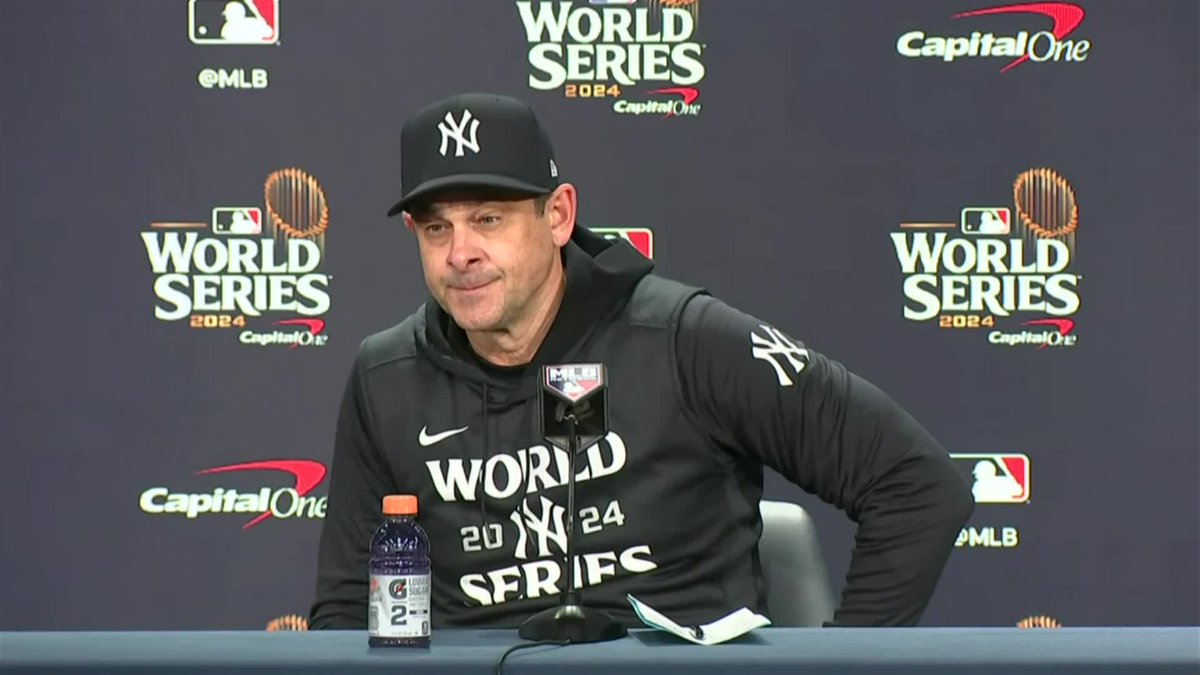 Aaron Boone was asked what Aaron Judge needs to do to get out of his slump: "Come ready to go tomorrow. He's Aaron Judge. Just continue to work and hopefully get on time and connect on some."
