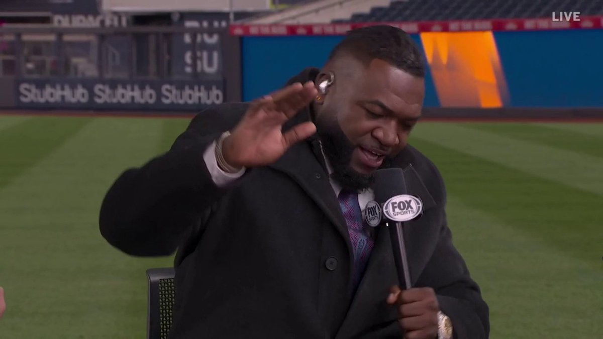Looks like David Ortiz is having the time of his life in the Bronx 😂