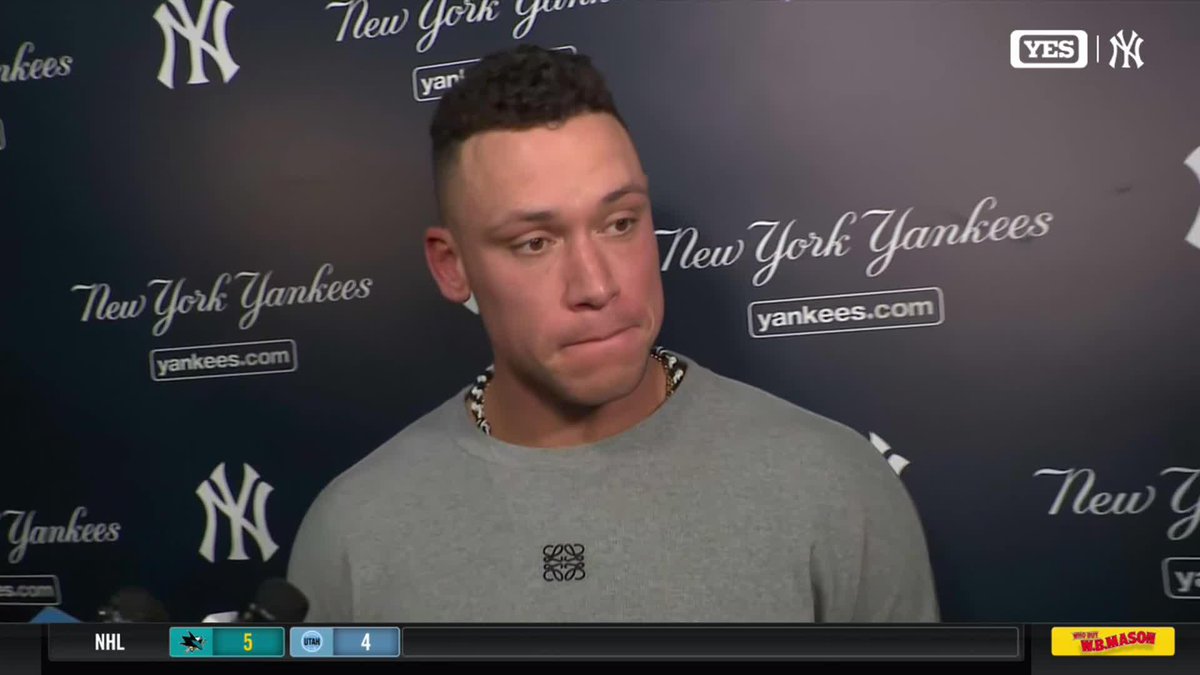 Aaron Judge on changing the momentum of the series in Game 4: "All it takes is one swing, one at-bat, one play, everything changes for us." #YANKSonYES