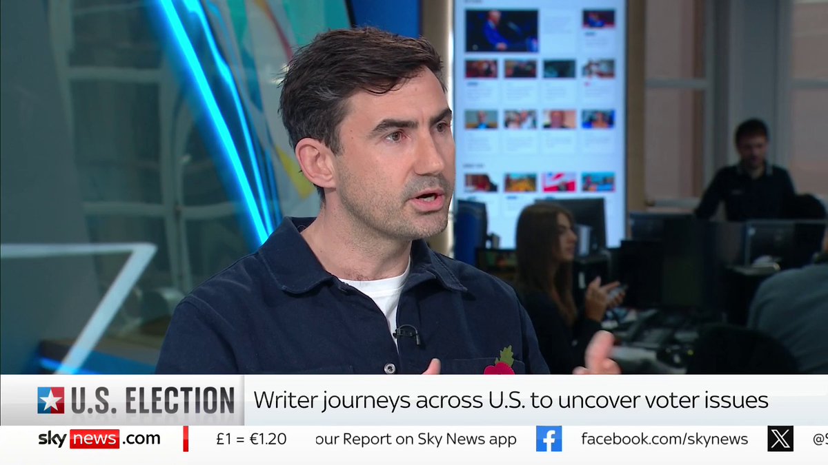 Is cycling over 4,000 miles across America the best way to understand the big issues at play in the US election? Author Simon Parker told us sometimes it's handy to be a dishevelled British guy on a bike. #KayBurley SG