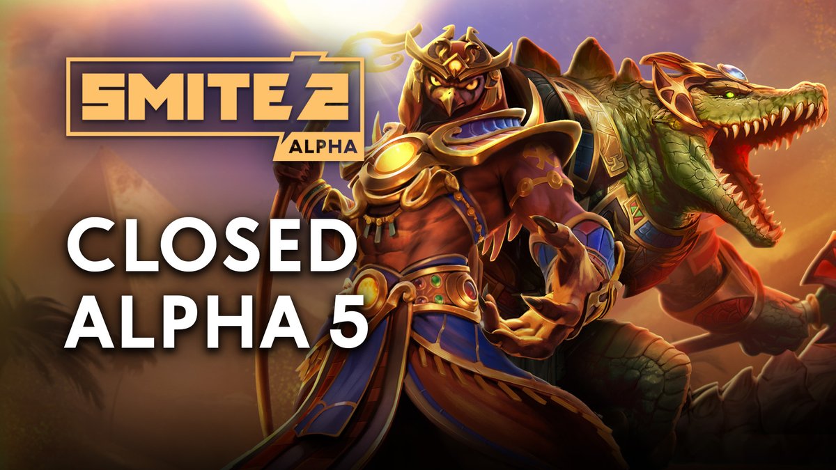 The SMITE 2 Closed Alpha 5 Update is LIVE NOW! Hop on the Battleground and try out Ra and Sobek! ⚡