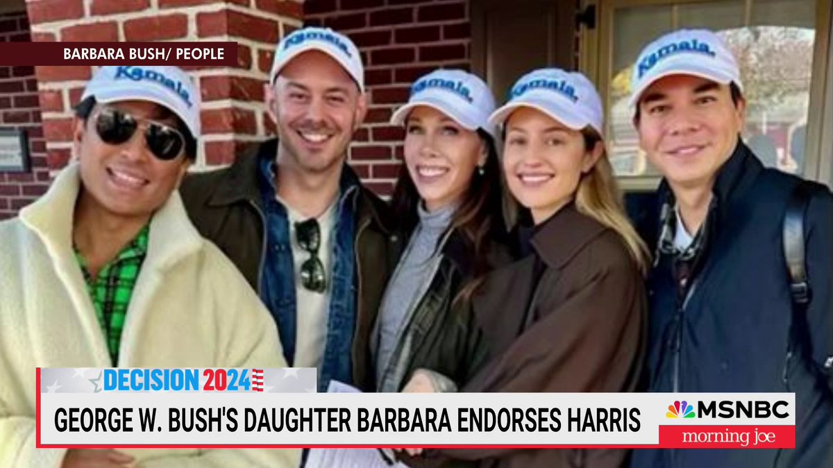 Wow! Former Republican President George W. Bush's daughter Barbara Bush just endorsed Kamala Harris for President. She's also going door to door in Pennsylvania encouraging Republicans to vote for Harris. That's huge!