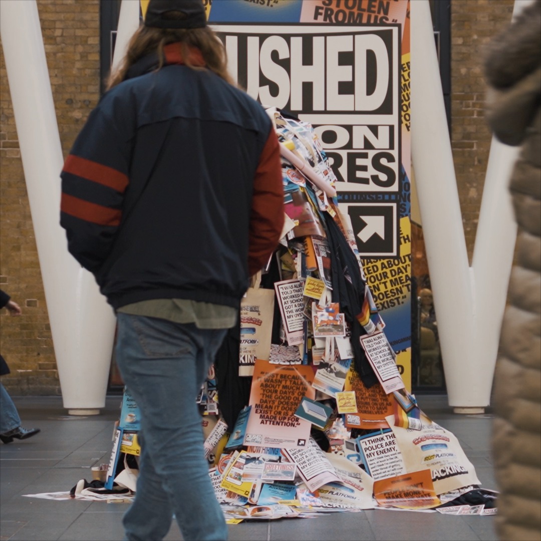 It’s time to ease the pressures on young people and make the world less heavy. That's the message we're sharing at Kings Cross Station today. Don’t let young people take it on alone