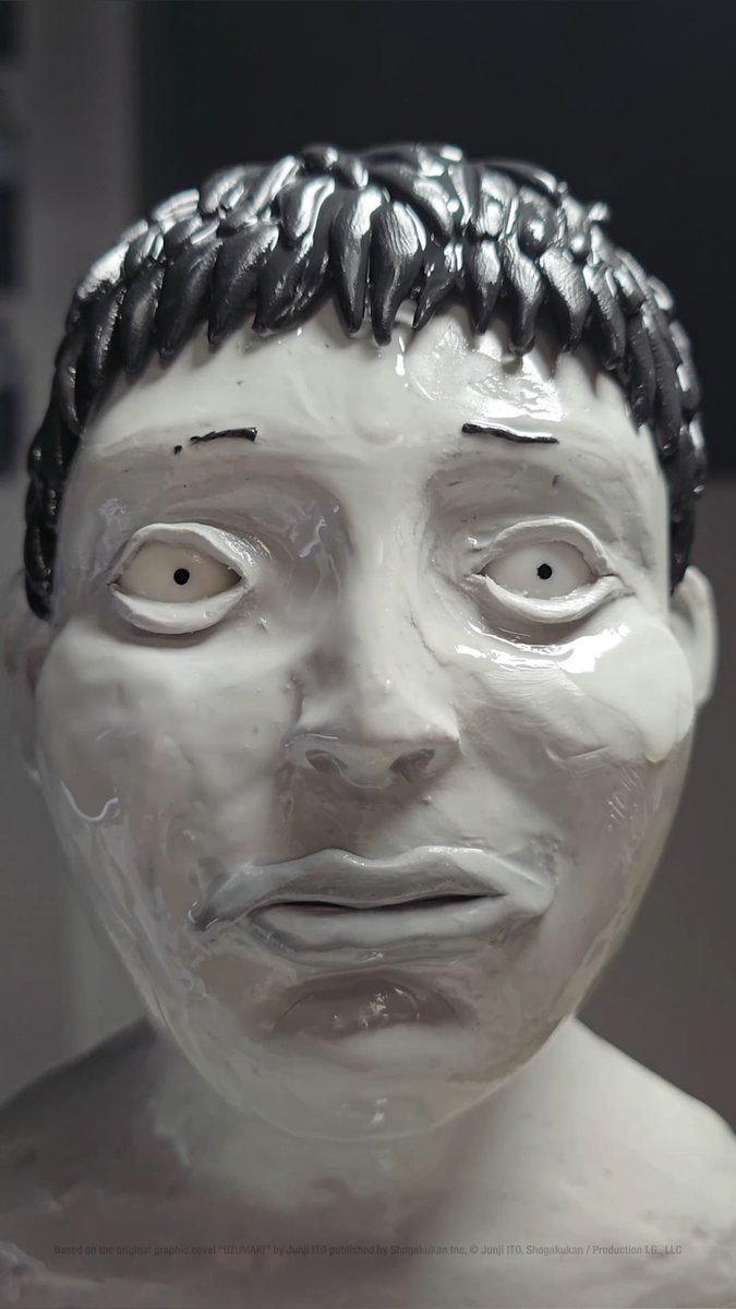 Molded by the spiral. Collab with Oscar Yaquian #uzumaki #claymation