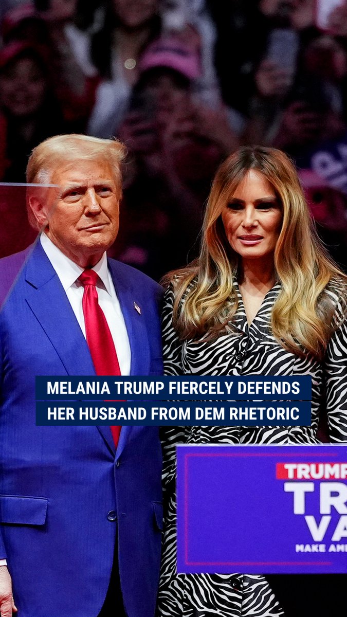 'IT'S TERRIBLE': MELANIA TRUMP hits back against the 'fascist' labeling of former President Trump, as the campaign enters its final stretch before Election Day.
