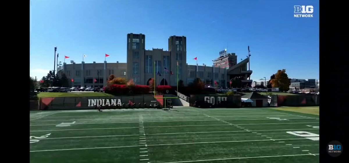 OMG. What a shot by Big Ten Network. This is beautiful. #IUFB #NeverDaunted ⚪️🔴