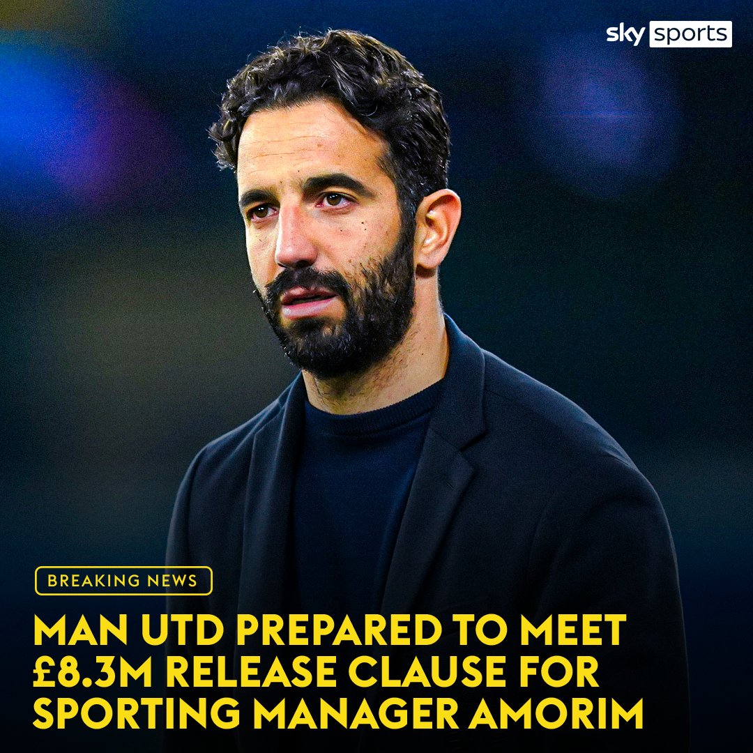 BREAKING: Sporting CP have informed the Portuguese stock exchange that Manchester United are prepared to pay Rúben Amorim's release clause 💰