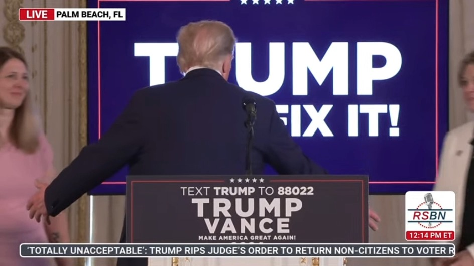 A very tired and low energy Trump ends his “press conference” by refusing to take a single question