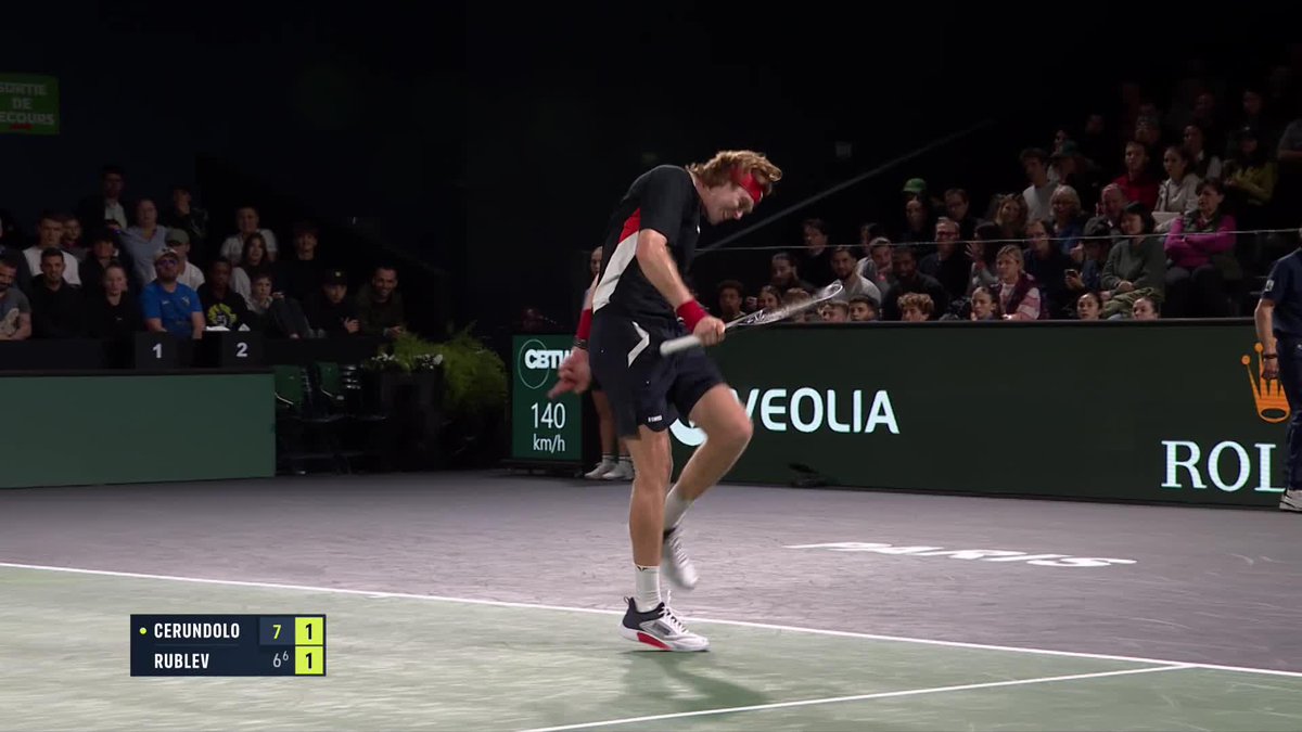 "Rublev": Por el momento de furia que protagonizó el tenista ruso durante su partido con Francisco Cerúndolo.