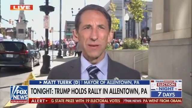 Allentown, Pennsylvania Mayor to Fox: We are a majority Latino city, largely Puerto Ricans. People heard the Trump team call Puerto Rico an ‘island of garbage’ and I think that is going to push people to vote for Vice President Harris