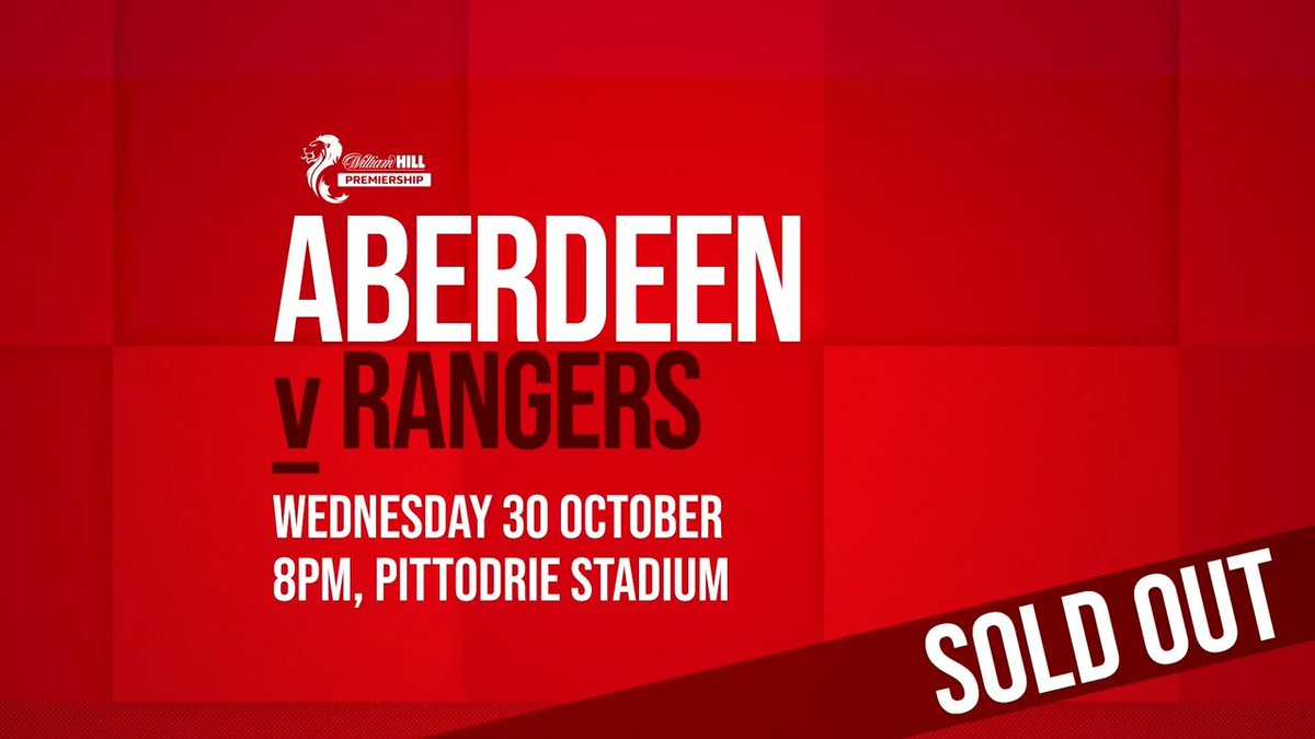 Sold out. Under the lights. Ready for tomorrow night at Pittodrie.