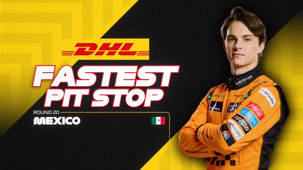 Perfection for Piastri 😮💨 McLaren produced an incredible 1.90s stop in Mexico ⏱️ 🔗 #F1 #MexicoGP #MomentsThatDeliver DHL_Motorsports