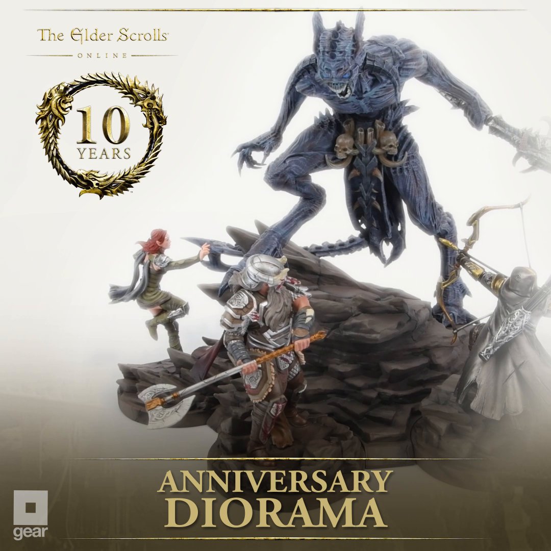 Three heroes that will end the Daedric Prince of Domination schemes stand at the ready in this impressive hand painted diorama. Pre-orders available now from Official Bethesda Gear: 🇺🇸 🌐