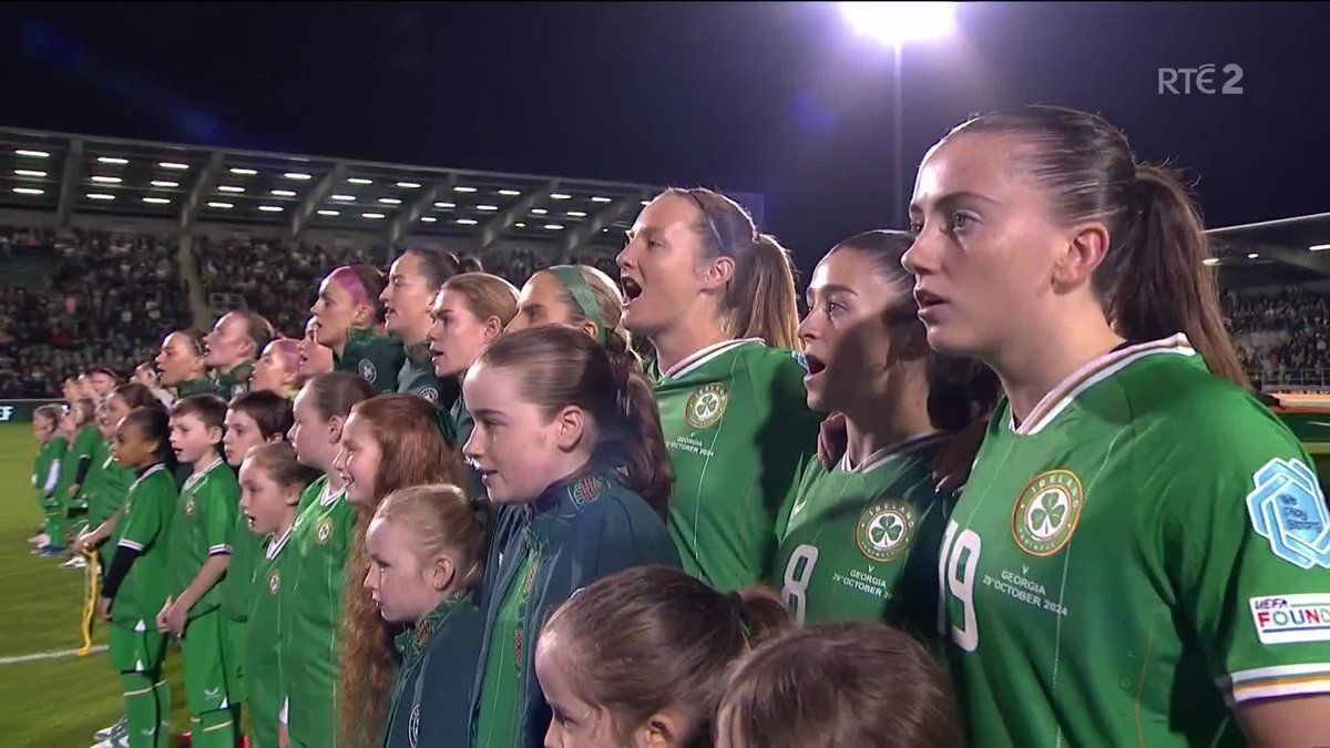 Ireland WNT singing National Anthem ☘️