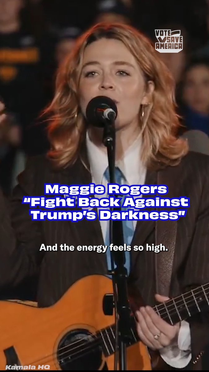 There is something greater than fear and that's action. Take action with us, go to #VoteSaveAmerica #MaggieRogers #HarrisWalz #Vote Maggie Rogers