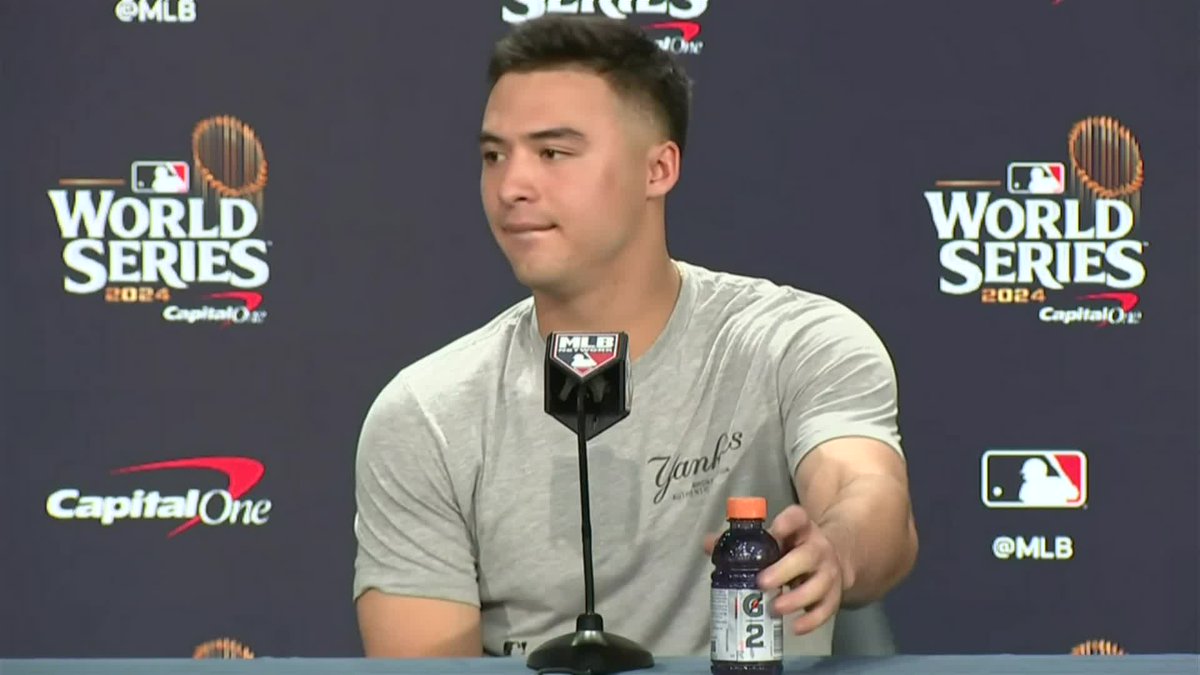 Anthony Volpe says Yankee Stadium chanting his name in the 9th inning of World Series Game 4 is the #1 coolest moment in his life