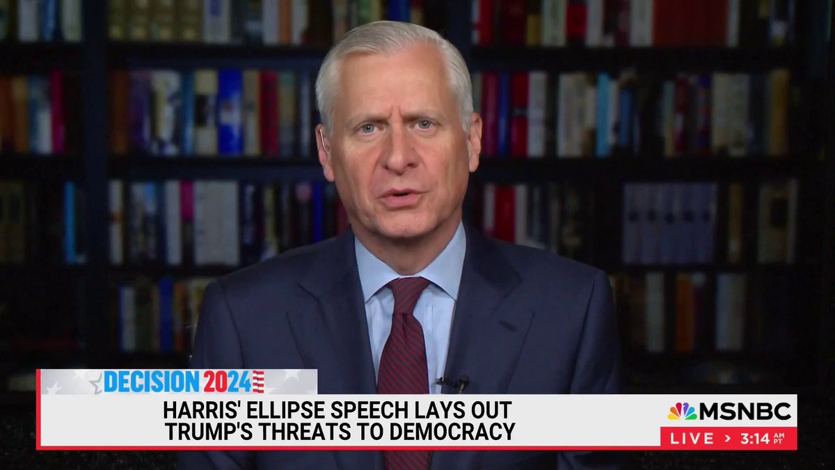 "The question is do you want a president you would recognize, who's working in a tradition that at least goes back to Lincoln...or do you want to risk this on someone whose own appetites are self-evidently consuming? I know where I stand." -Jon Meacham