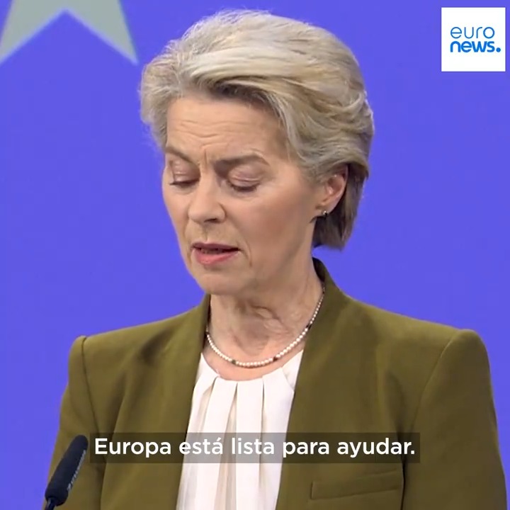 🇪🇺🇪🇸"Europa está lista para ayudar." Ursula von der Leyen shows solidarity with Spain after flash floods killed dozens of people in Valencia region. "This is the dramatic reality of climate change," she said.