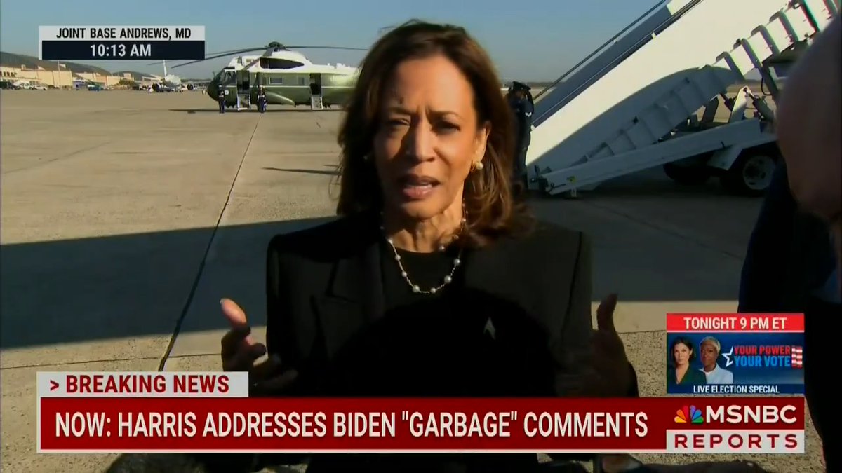 Vice President Harris: I strongly disagree with any criticism of people based on who they vote for. You heard my speech last night. I believe the work that I do is about representing all the people, whether they support me or not. I will be a President for all Americans