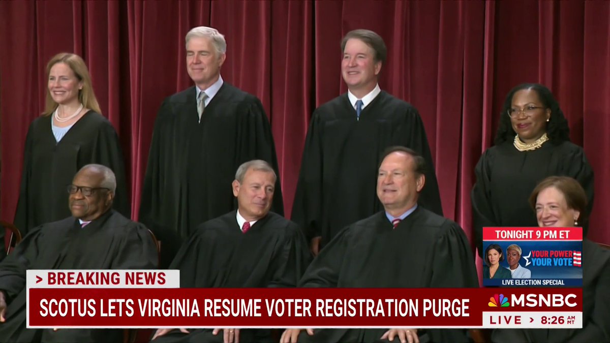 BREAKING: SCOTUS lets Virginia resume voter registration purge