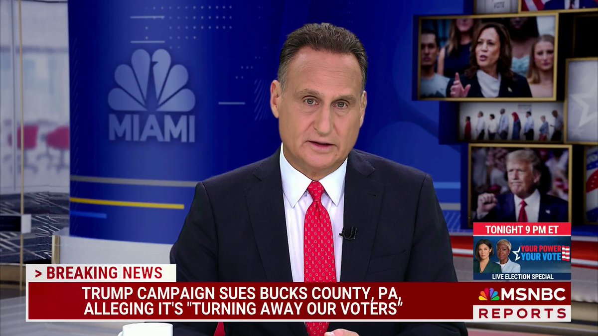 BREAKING: Trump campaign sues Bucks County, Pennsylvania, alleging it is "turning away our voters."