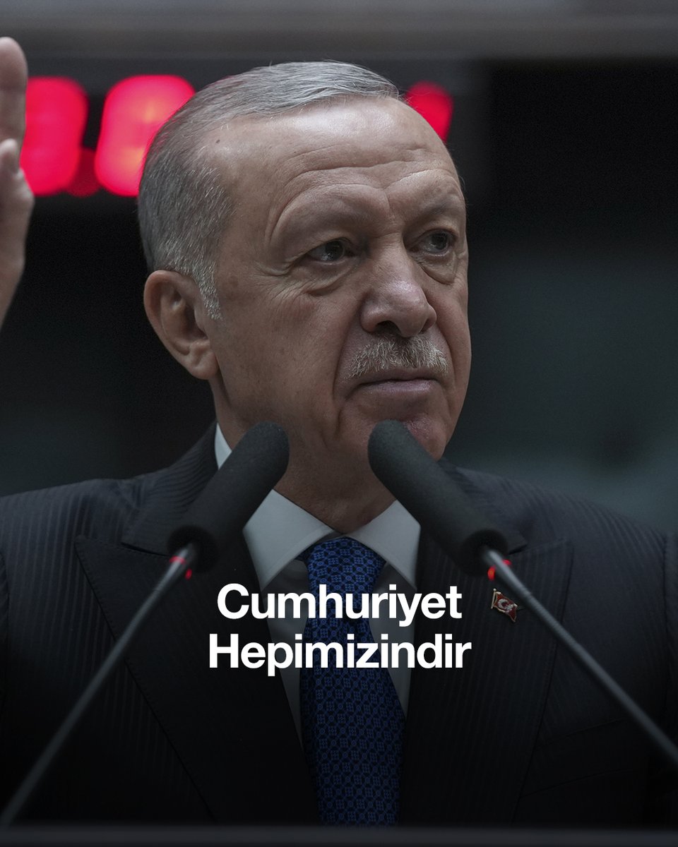 Geçtiğimiz bir asır boyunca yaşadığımız sorunlar Cumhuriyetten değil, Cumhuriyet fikrinin arkasına saklanarak zulmedenlerden, onu istismar edenlerden, ona ihanet edenlerden kaynaklanmıştır. Bu Cumhuriyet bizim, hepimizin eseridir; 85 milyonun tamamının Cumhuriyetidir.
