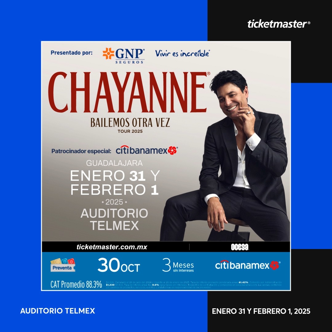 Ven y #BailemosOtraVez junto a CHAYANNE en su gira por nuestro país el próximo año en una noche llena de éxitos 💥🕺 Ya inició la #PreventaCitibanamex y ya puedes comprar tus 🎟️🎟️ con tu celular aquí 👇