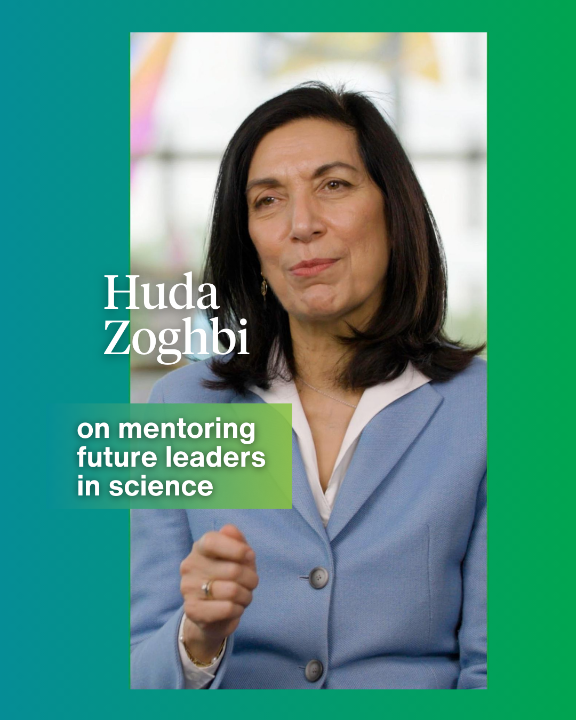 Huda Zoghbi says that mentorship enables her to multiply the impact of her science 100x over. The HHMI Investigator at BCMHouston hopes this ripple effect is felt in the future of treatment & prevention of diseases like #Rett syndrome and #Alzheimer’s.
