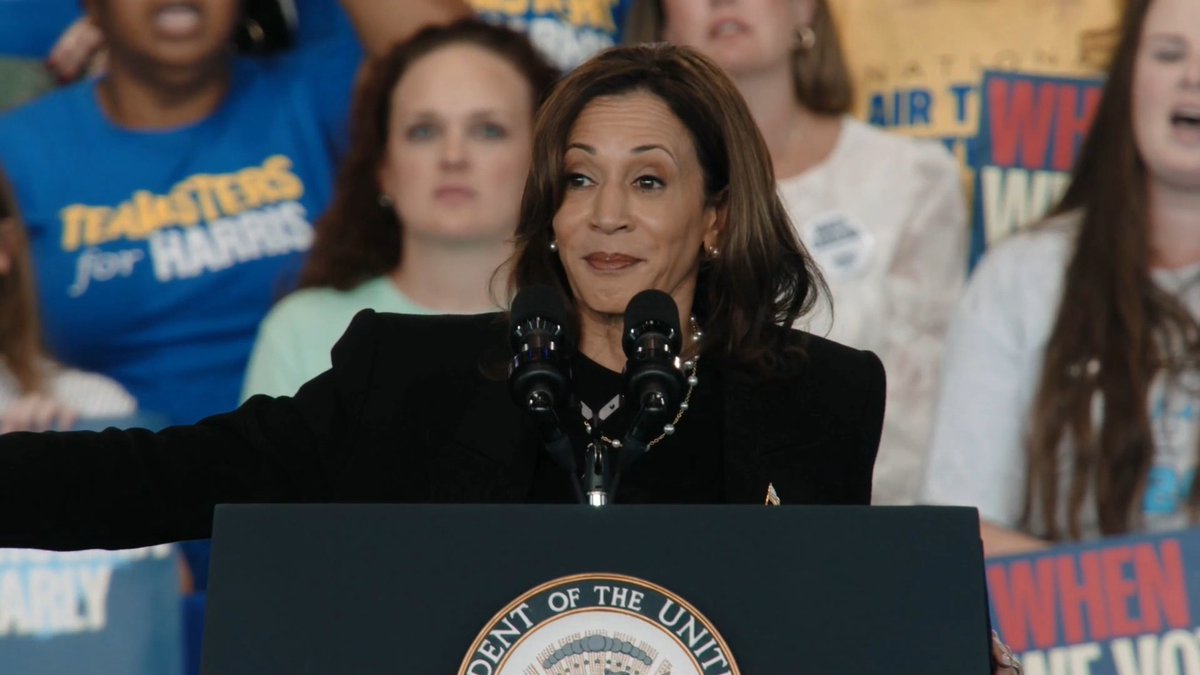 Vice President Harris: Unlike Donald Trump, I don't believe people who disagree with me are the enemy. He wants to put them in jail. I'll give them a seat at the table