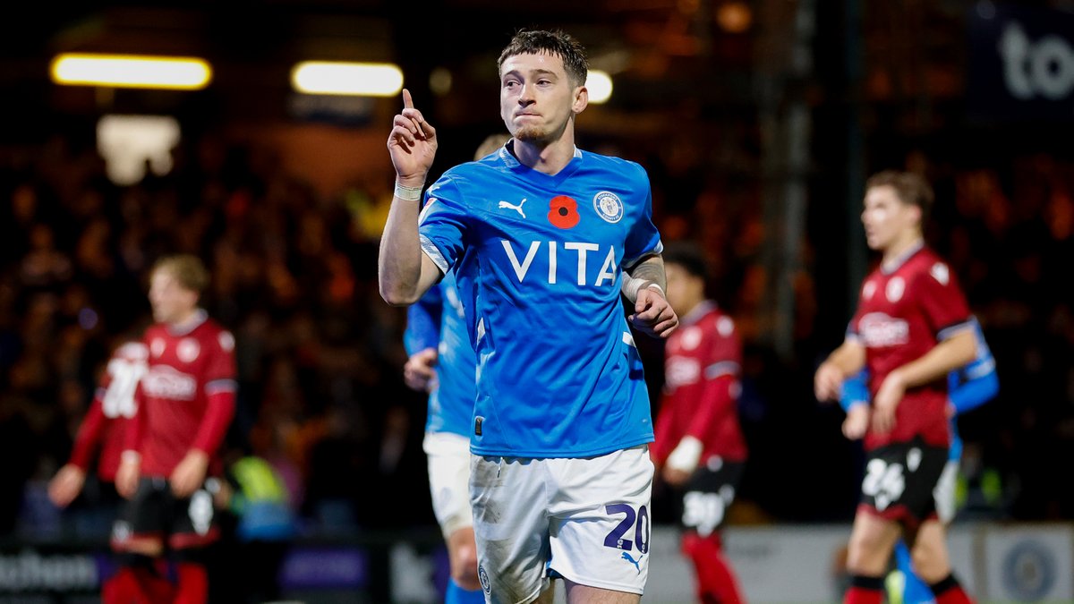 Come for the goal 😮💨 Stay for the alternate angle 🤩 #StockportCounty || Louie Barry