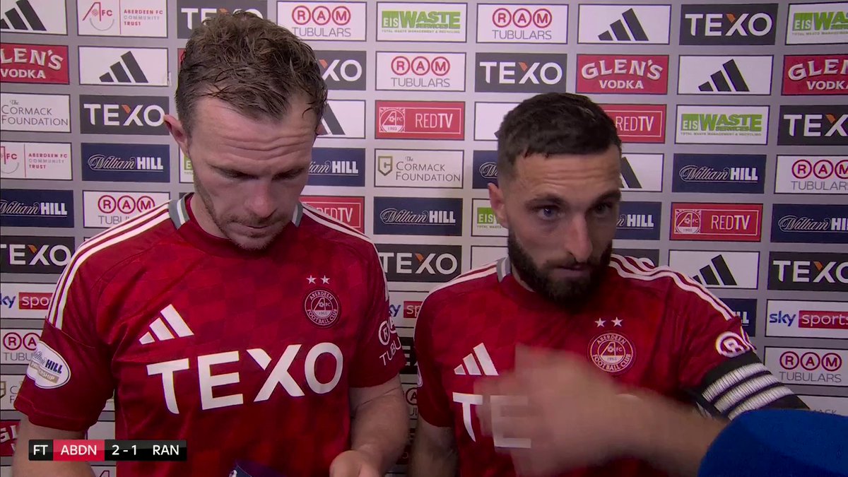 🔴 “The place was absolutely rocking, the best I’ve seen it in my time here” 🙌 “Encouraged by the amazing crowd” Graeme Shinnie & Nicky Devlin reflect on Aberdeen’s 2-1 win over Rangers ⤵️