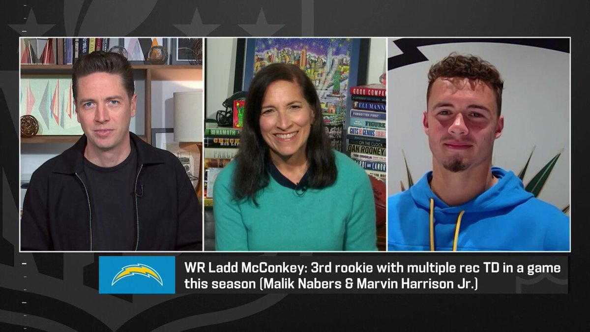 “Ultimate competitor. But he makes it fun every day, that’s a key part of it.” Tom Pelissero &amp; Judy Battista touches on the “Jim Harbaugh Experience” with Ladd McConkey. 😂