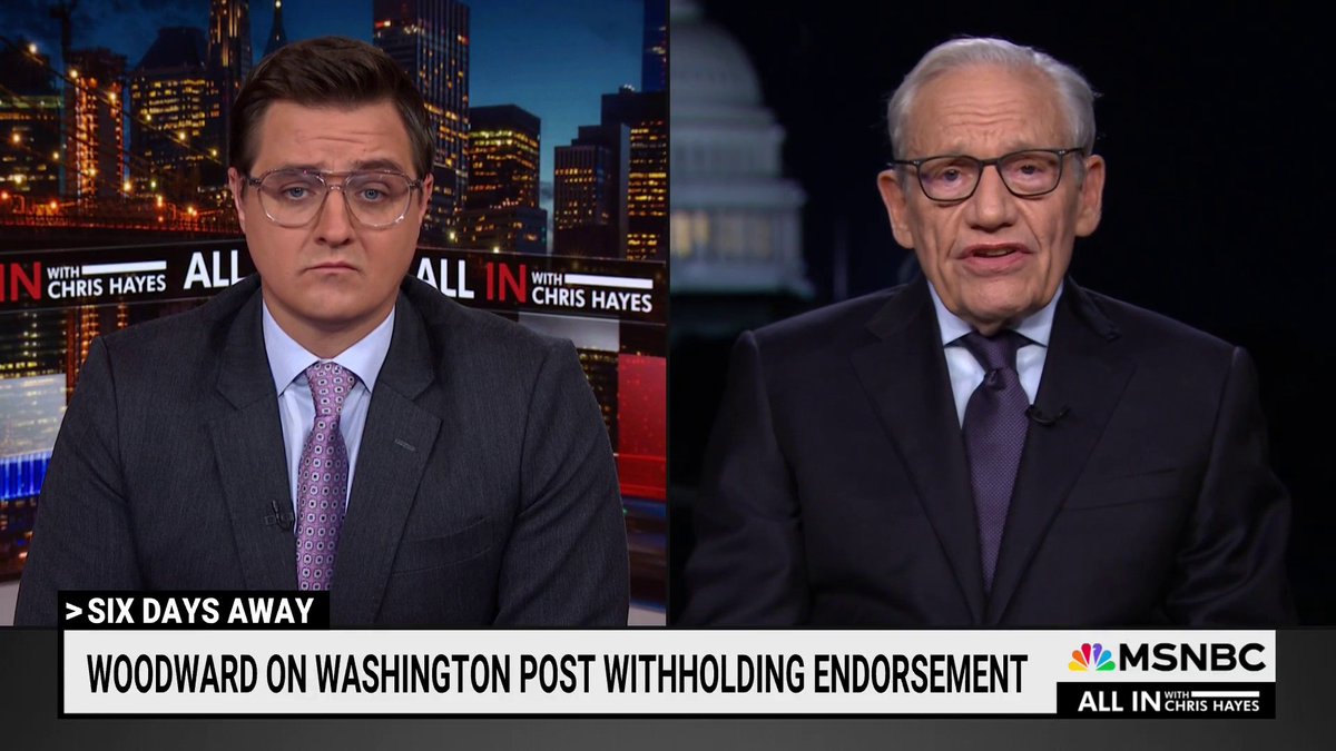 WATCH: Bob Woodward on the Washington Post withholding an endorsement in the 2024 presidential race: “To have the owner come in and summarily dismiss reality—that is tragic. Shame on that happening.”