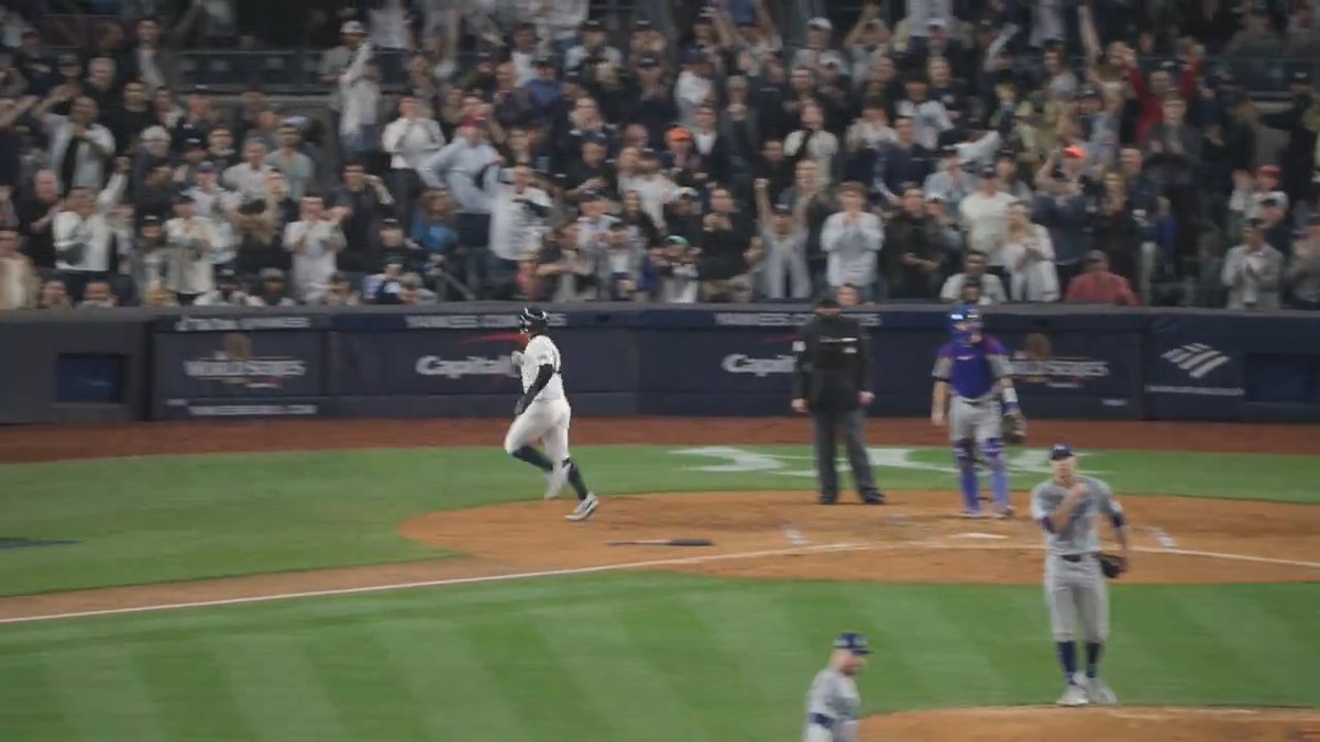 The bottom of the New York Yankees order tacks on a run 😤 #WorldSeries