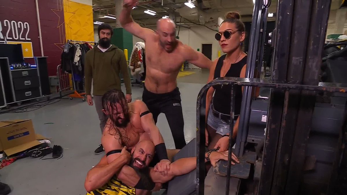 #AEW World Champ Jon Moxley and his crew continue to wage war! Watch Fright Night #AEWDynamite LIVE on TBS! Alex Marvez | Matthew & Nicholas Jackson | Brandon Cutler | Christopher Daniels | Jon Moxley | Marina Shafir | BASTARD | YUTA | Swiss