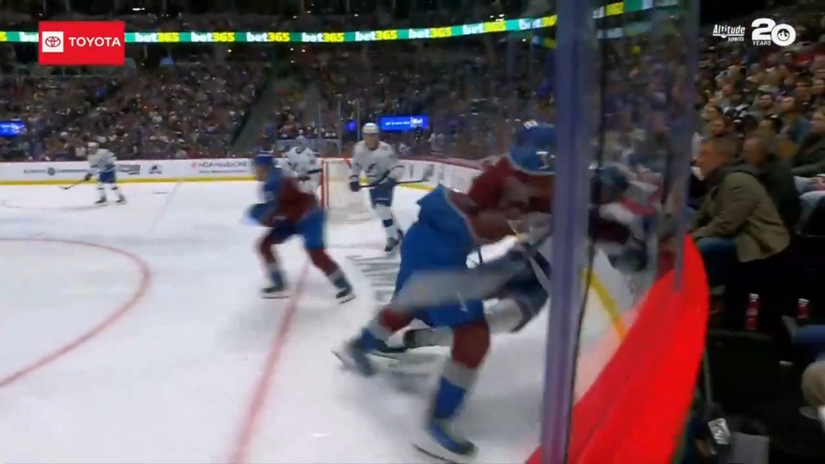 Matt Stienburg destroys Girgensons with a massive hit.