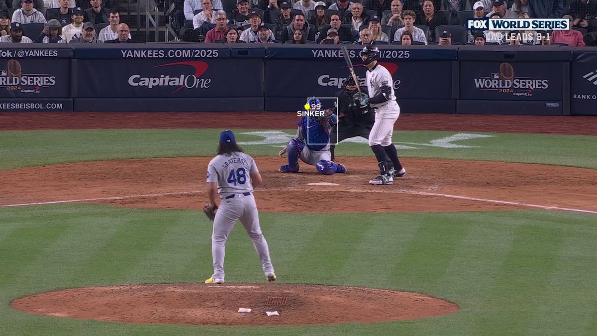A borderline pitch goes the Yankees' way and Judge has the walk with nobody out!